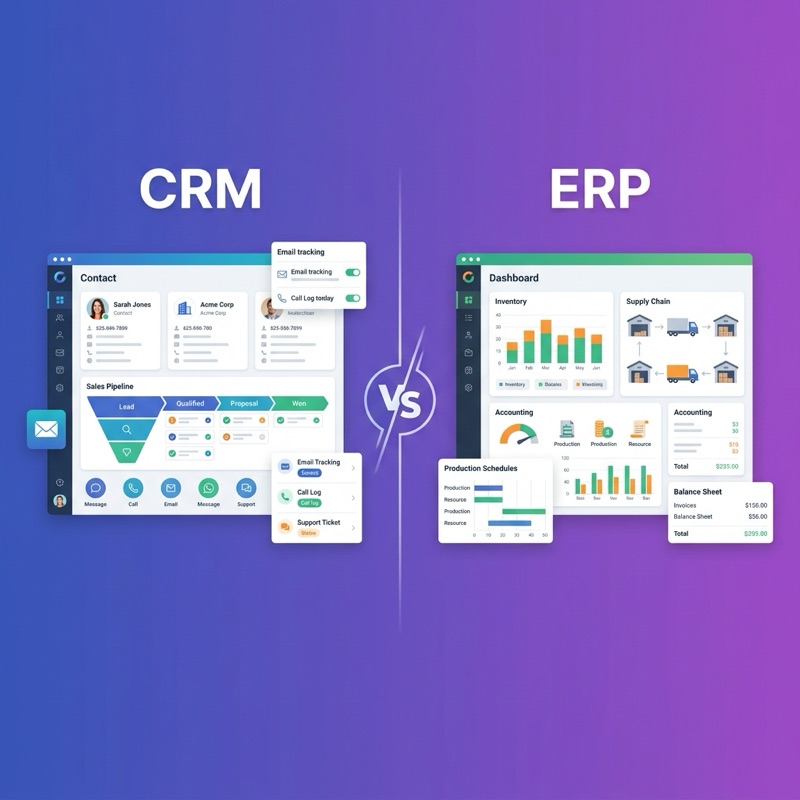 CRM vs ERP Farkları Hangisini Seçmeli 2026