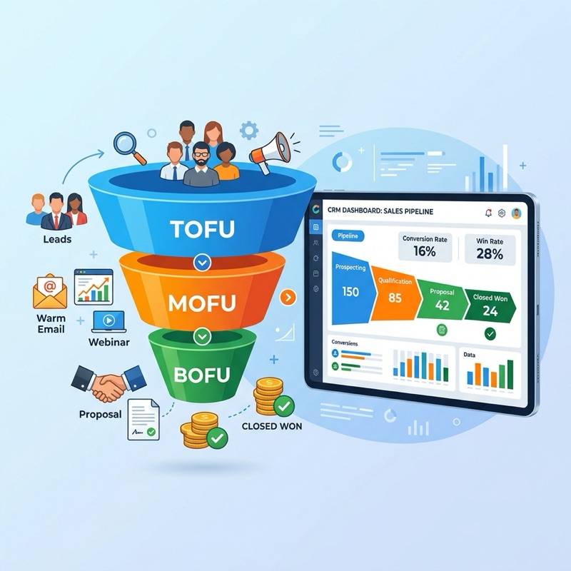 Satış Hunisi Nedir B2B Sales Funnel CRM Pipeline